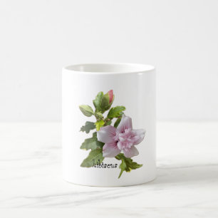 Pink hibiscus coffee mug