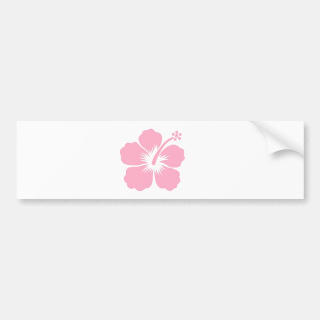 Pink hibiscus F Bumper Sticker (Front)