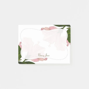 Pink Hibiscus Floral Photography - Bracket Post-it Notes