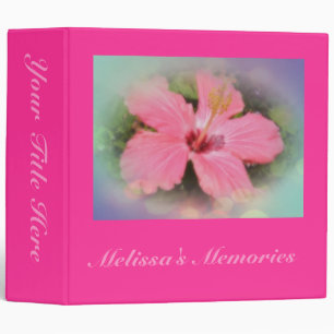 Pink Hibiscus Flower Binder