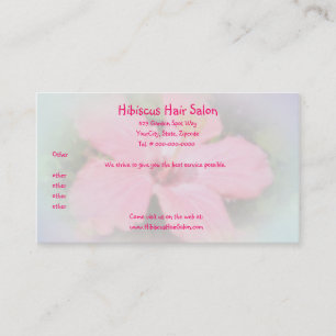 Pink Hibiscus Flower Business Card