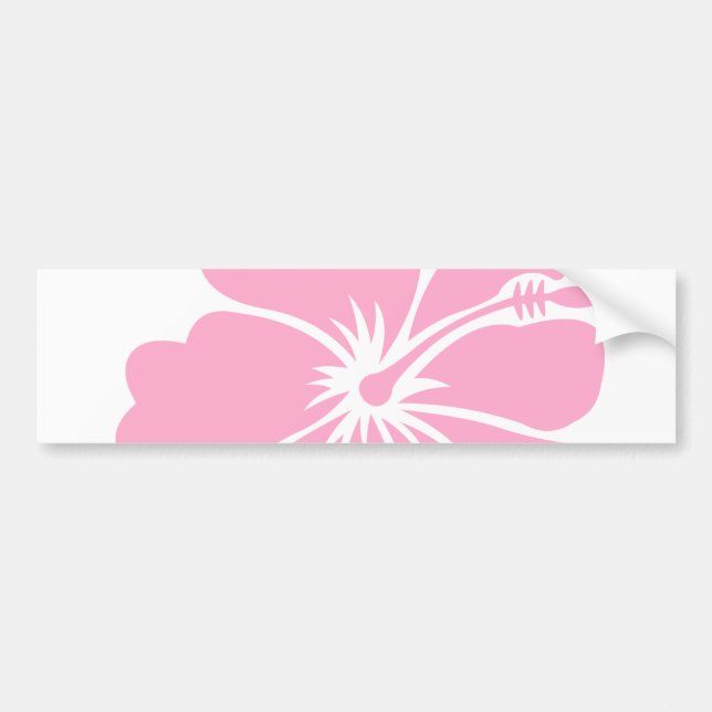 Pink Hibiscus flower H Bumper Sticker (Front)