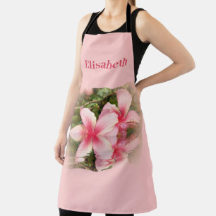 pink hibiscus flower in water  apron