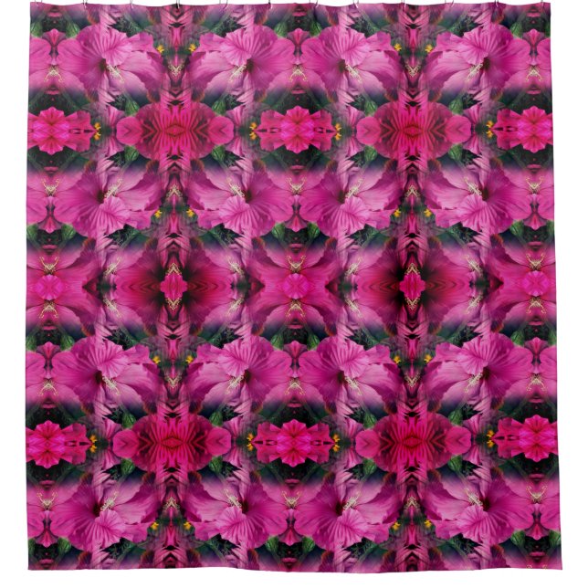 Pink Hibiscus Flower Multiplied Abstract Pattern (Front)