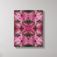 Pink Hibiscus Flower Multiplied Vintage Abstract