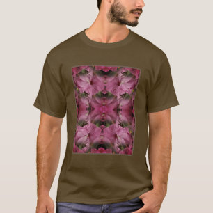 Pink Hibiscus Flower Multiplied Vintage Abstract T-Shirt