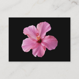 Pink Hibiscus Hawaii Flower Customized Template Business Card