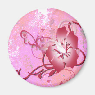 Pink Hibiscus Magnet