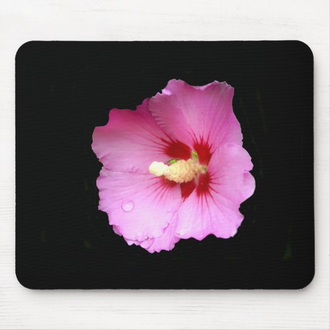 Pink Hibiscus Mouse Mat (Front)