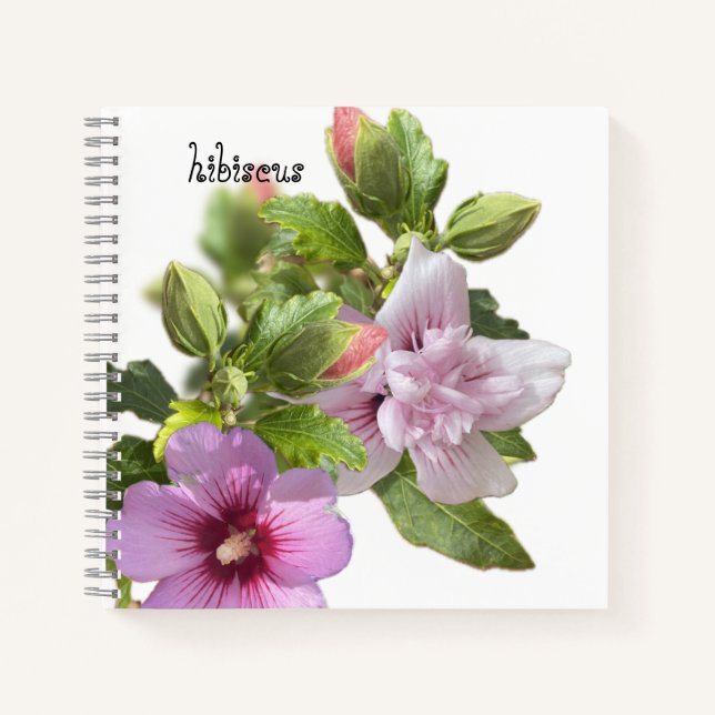 Pink hibiscus notebook (Front)