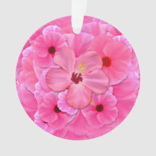 Pink Hibiscus Ornament