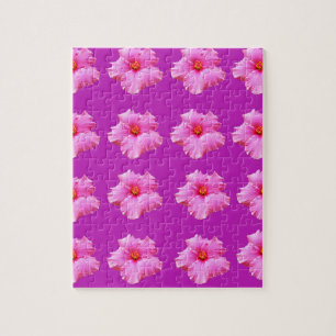 Pink_Hibiscus_Pattern,_ Jigsaw Puzzle