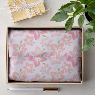 Pink Hibiscus, Pink Flowers, Pattern Of Flowers Tissue Paper