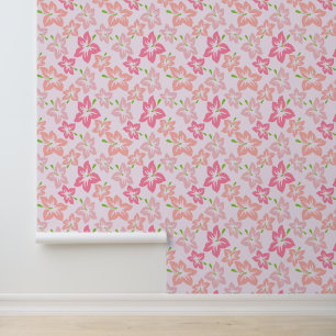 Pink Hibiscus, Pink Flowers, Pattern Of Flowers Wallpaper