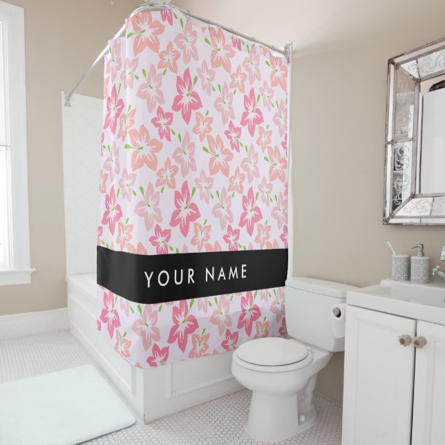 Pink Hibiscus, Pink Flowers, Your Name (In Situ)