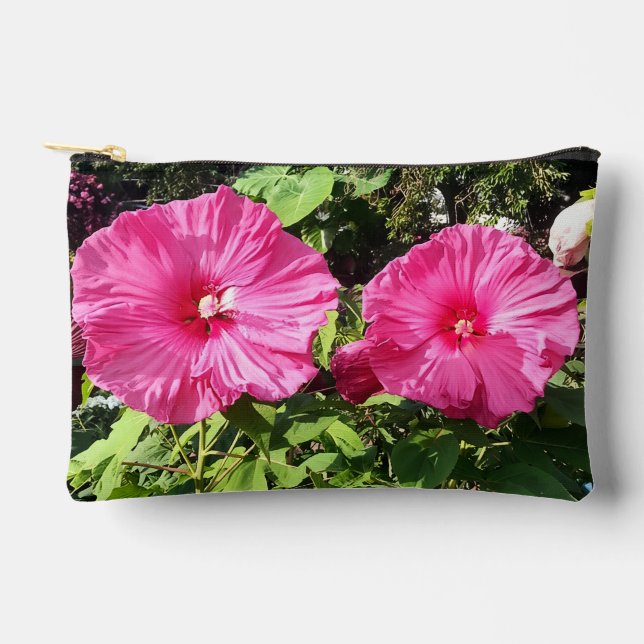 Pink Hibiscus Print Cut Sew Bag (Front)