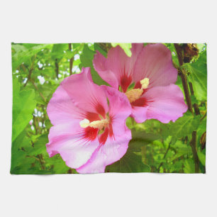 Pink Hibiscus Tea Towel