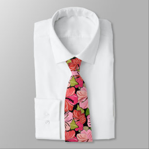 Pink Hibiscus Tie
