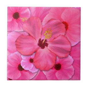 Pink Hibiscus Tile
