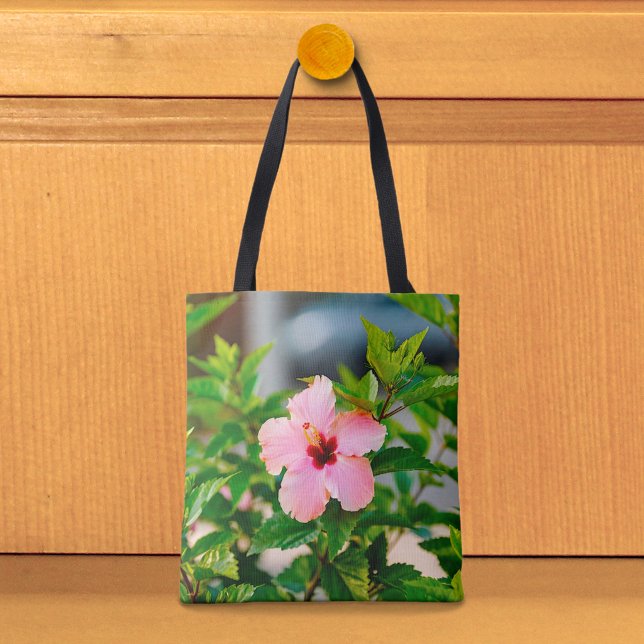 Pink Hibiscus Tote Bag (Tote bag with pink hibiscus)