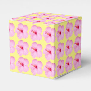 Pink Hibiscus Tropical Flower Favor Box