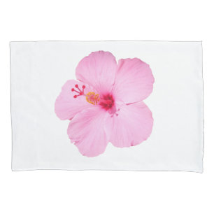 Pink Hibiscus Tropical Flower Pillowcase