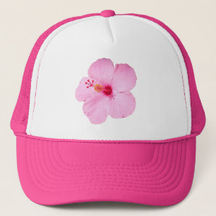 Pink Hibiscus Tropical Flower Trucker Hat