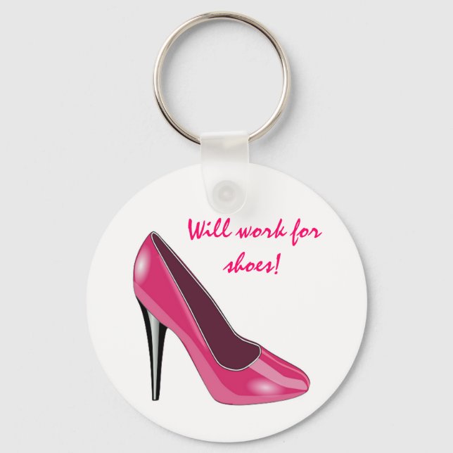 Pink High Heel Shoe Keychain (Front)