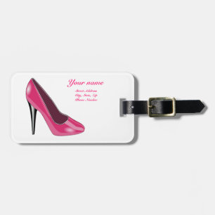 Pink High Heel Shoe Luggage Tag