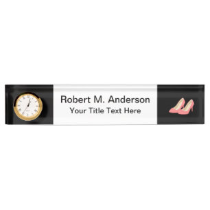 Pink High Heels - Elegant 1950s Girly Pumps Nameplate