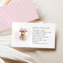 Pink Highland Cow Books For Baby Shower