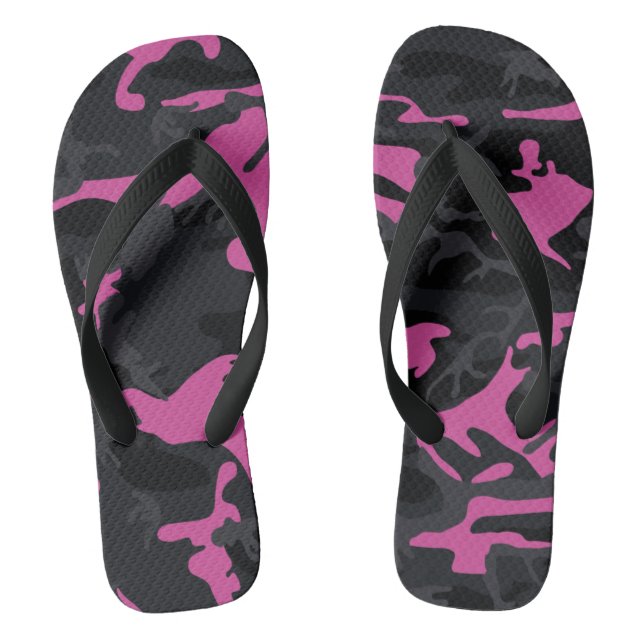Pink Highlights Camo Flip Flops (Footbed)