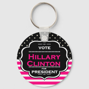 pink hillary clinton keychain