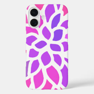 Pink Hippie Flower Retro Modern iPhone 16 Case