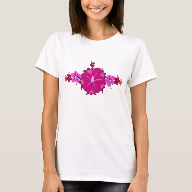 Pink Hisbiscus T-Shirt (Front)