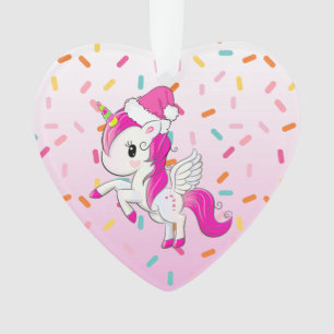 Pink Holiday Unicorn et Sprnkings Noël