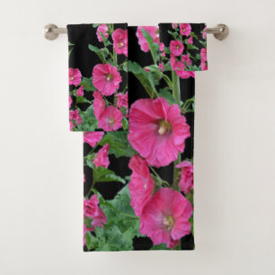 Pink Hollyhocks
