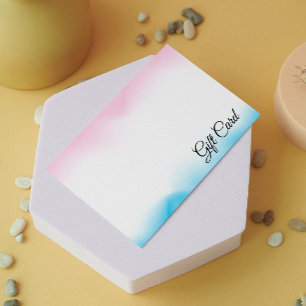 Pink Holographic Iridescent Certificate Gift Card