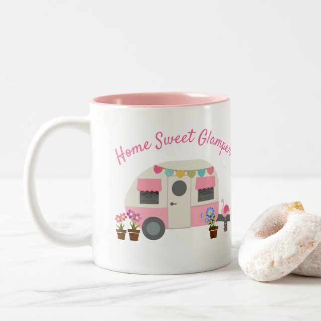 Pink Home Glamper Mug (Avec donut)