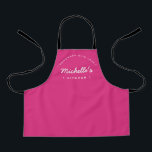 Pink Homemade with Love Custom Kitchen Apron<br><div class="desc">Let's get baking. Customize the Name on this personalized apron. Seen here in red with white typography in a stylish treatment. Encourage the sweet baker in your life, a small business bakery owner with a special gift. Perfect for baking those yummy goodies, treats, cakes, cookies and more. Featuring the words...</div>