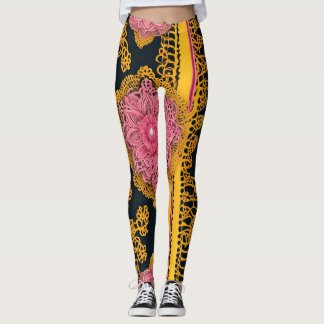Pink Honey AI art  Leggings
