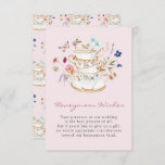 Pink Honeymoon Wishes Card<br><div class="desc">Capture heartfelt wishes with our Blush Pink Bridal Tea Honeymoon Wishes Card. Featuring beautiful watercolor florals and delicate teacups, this card provides a perfect space for guests to share their hopes and dreams for the couple's honeymoon. The blush pink background and cohesive design ensure it’s a cherished keepsake that adds...</div>