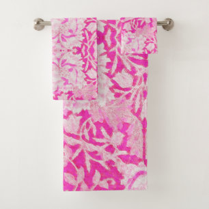 Pink Honeysuckle  Bath Towel Set