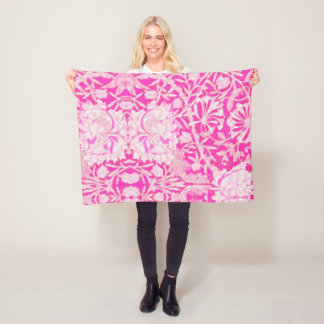 Pink Honeysuckle Fleece Blanket, Small 30" x 40"