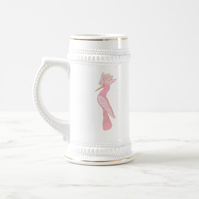 Pink hoopoe Mug (Left)