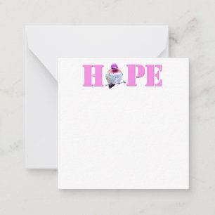 Pink HOPE Colibri Photo Flat Note Cartes