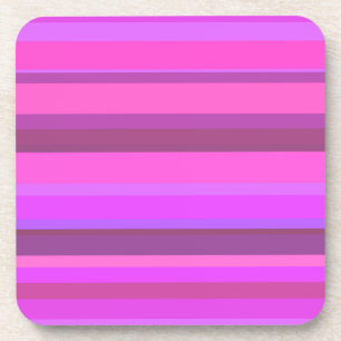 Pink horizontal stripes coaster