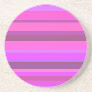 Pink horizontal stripes coaster