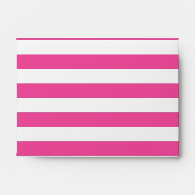 Pink Horizontal Stripes Envelopes (Front)