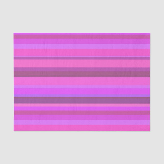 Pink horizontal stripes tissue paper (Front)